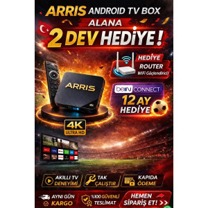 İnternet Kullanıcısına Özel 4K ARRIS ANDROID TV BOX alana ROUTER SİNYAL ATTIRICI ve BEİN CCONNECT HEDİYELİ  DEV KAMPANYA